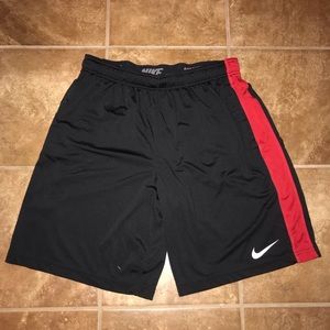 Nike Dri Fit Shorts (Black, Red)